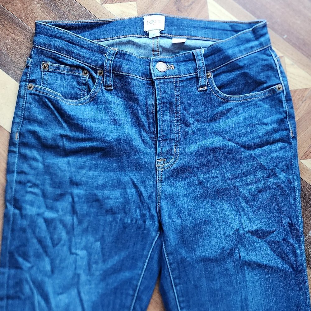 J.Crew Dark Wash Skinny Jeans Size 27 - Picture 6 of 13